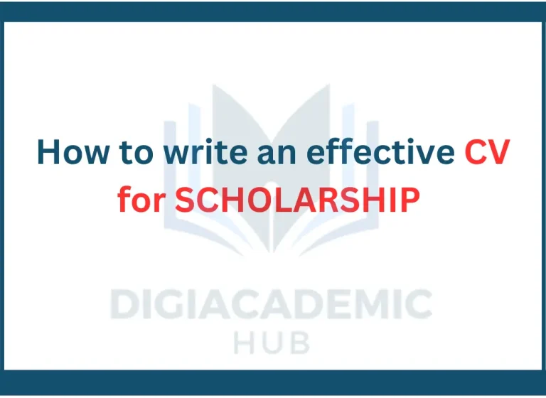How to write an effective CV for Scholarship